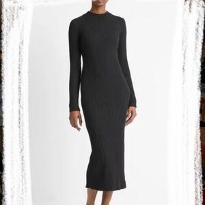 NWT Vince Long Sleeve Rib Maxi Dress